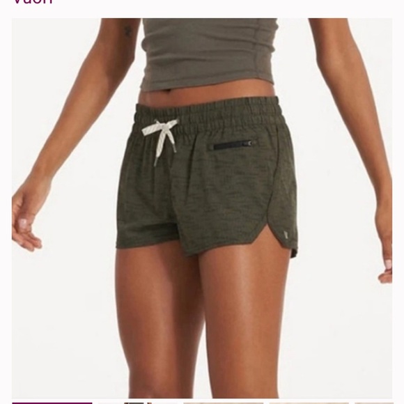 Vuori Pants - Vuori New Clementine Short XL Oregano Slub Green